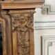Painted carved wooden mirror, 18th century
