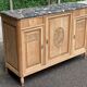 Art Deco buffet renovated in solid oak and breccia marble from the 1930s.