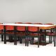 Italian postmodern stacking chairs in Sottsass style, Italy, 1970s, set of 14