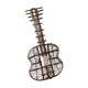 Rattan wall decoration in the shape of a guitar, 50s