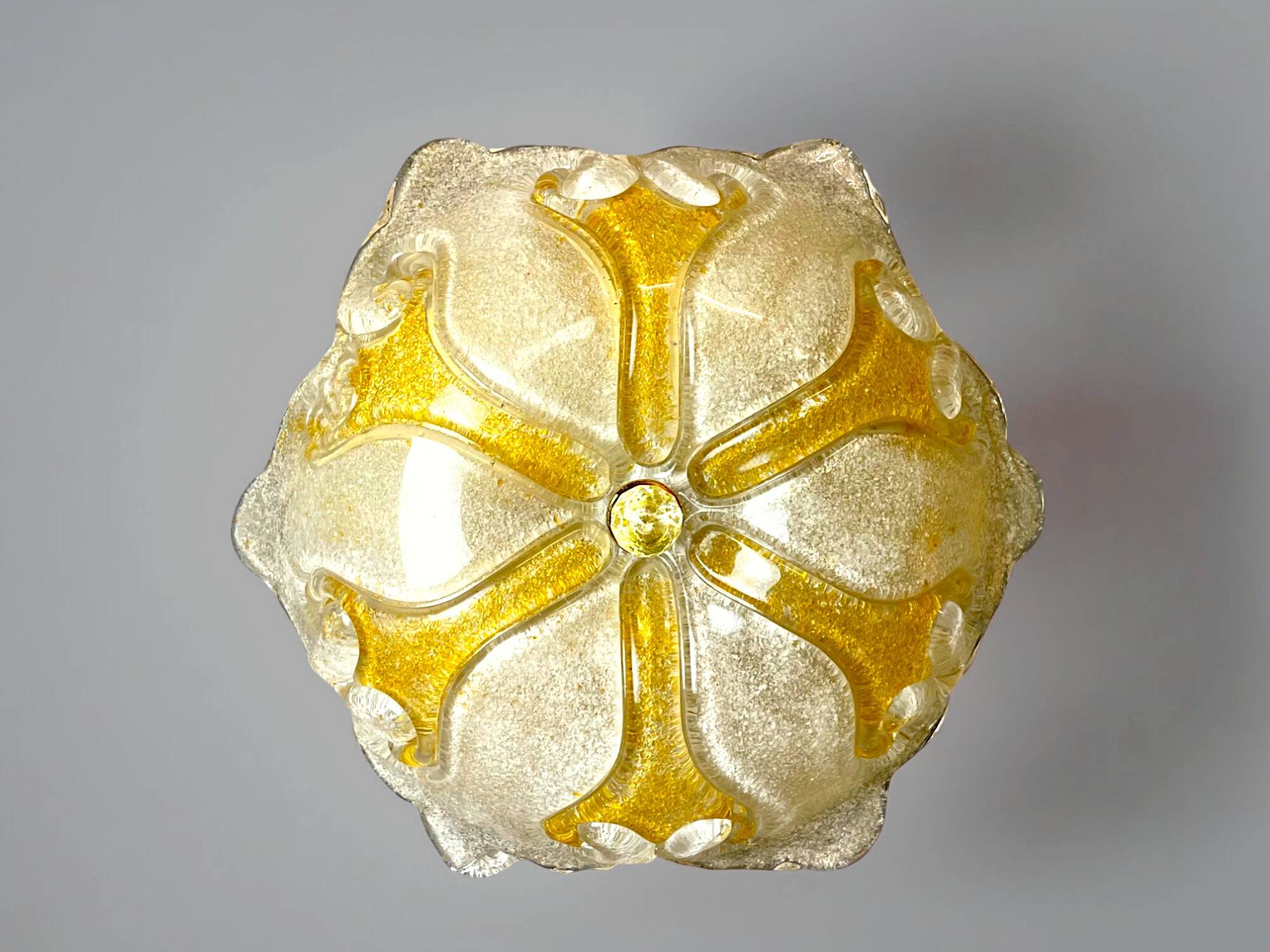 Murano glass effect flush mount light