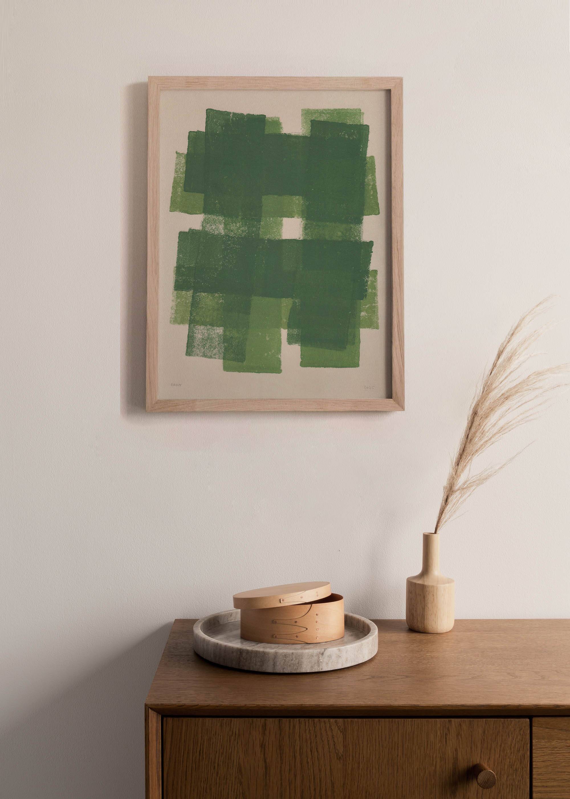 Painting on paper, abstract painting 30x40cm b199 signed