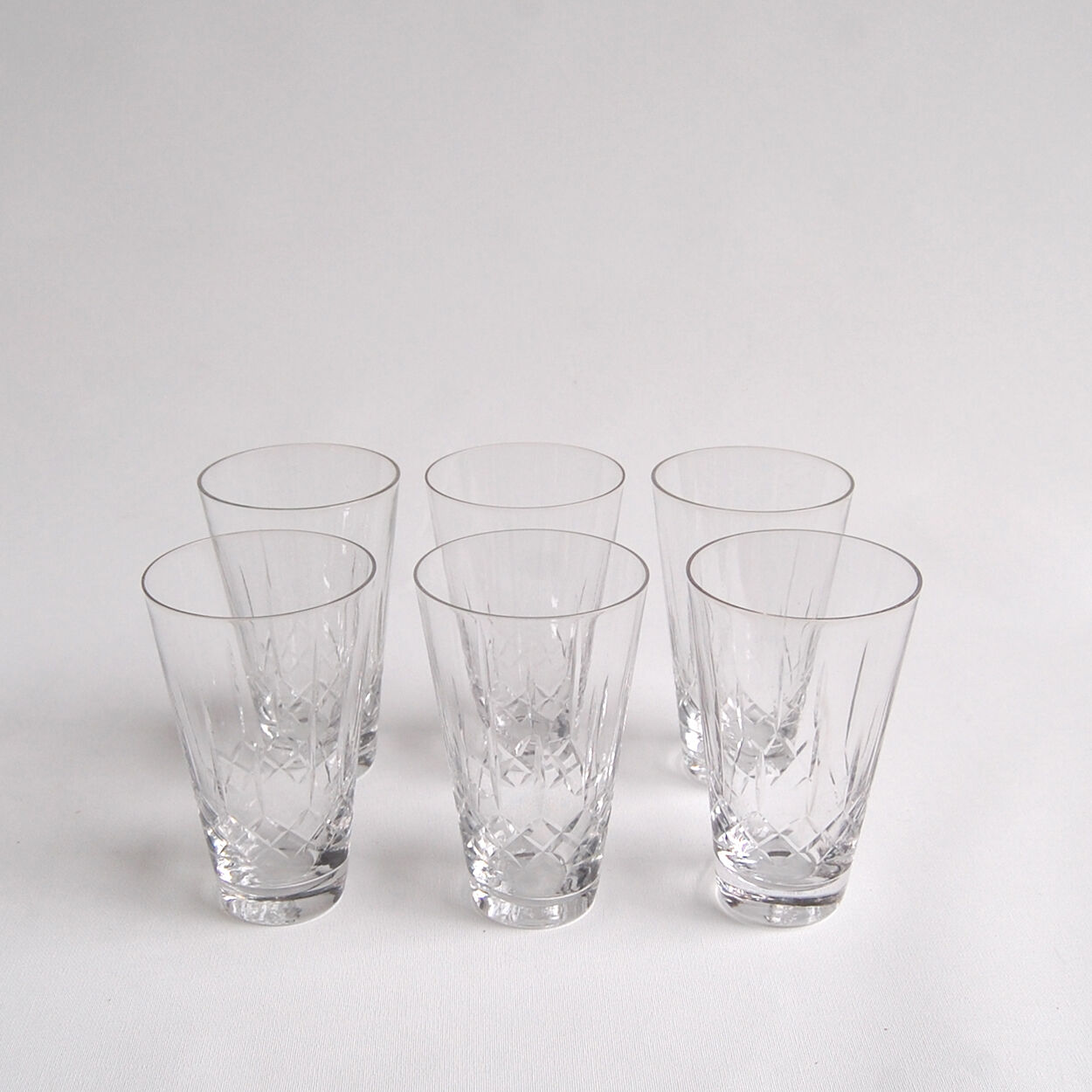 Set of 6 glasses in Wiskhy by Zéphir Busine for the Verreries de Boussu 1960s