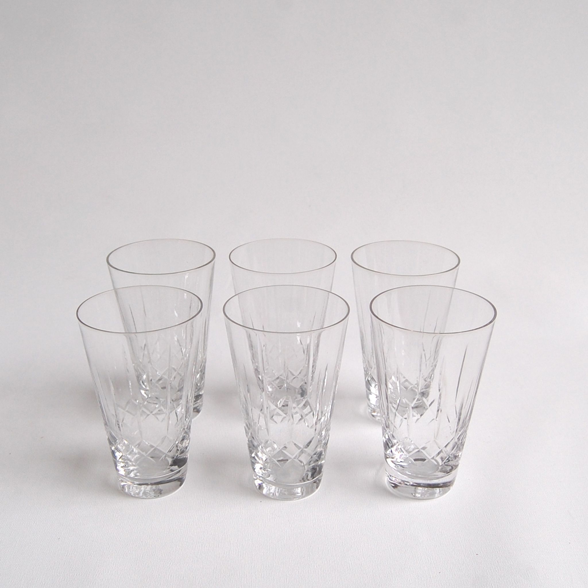 Set of 6 whisky glasses by Zéphir Busine for the Boussu Glassworks 1960s