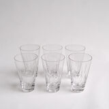 Set of 6 glasses in Wiskhy by Zéphir Busine for the Verreries de Boussu 1960s