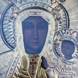 Painted icon and repoussé metal, Poland, early 20th century