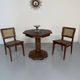 Vintage 1940s/50s bistro table with brass finish