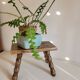 Rectangular wooden stool footrest