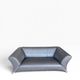 Rolf Benz 322 – Black 2-seater leather sofa