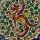 Plate / Ashtray in Massé Frères Earthenware - Relief Decoration of Dragon and F