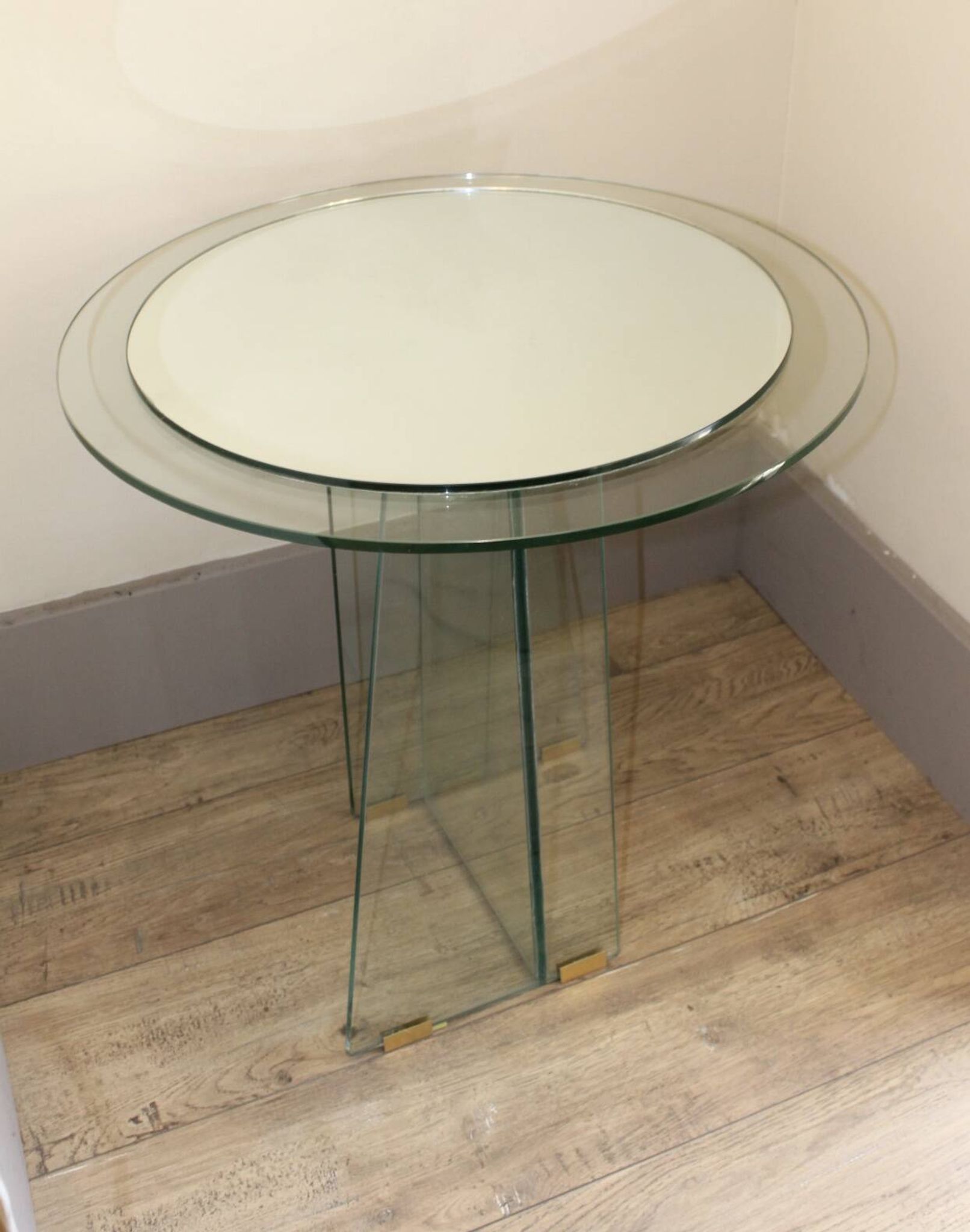 Glass gueridon, 1970