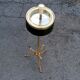 Door ashtray tripod metal gilded decoration vintage bamboo