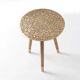 Table d'appoint en laiton fait main : table d'accent moderne du milieu du siècle