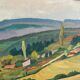 Painting oil landscape countryside 1942