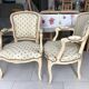 Paire de fauteuil laqué de style Louis XV