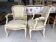 Pair of lacquered armchairs in Louis XV style