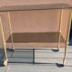 Smoked glass and brass dessert table