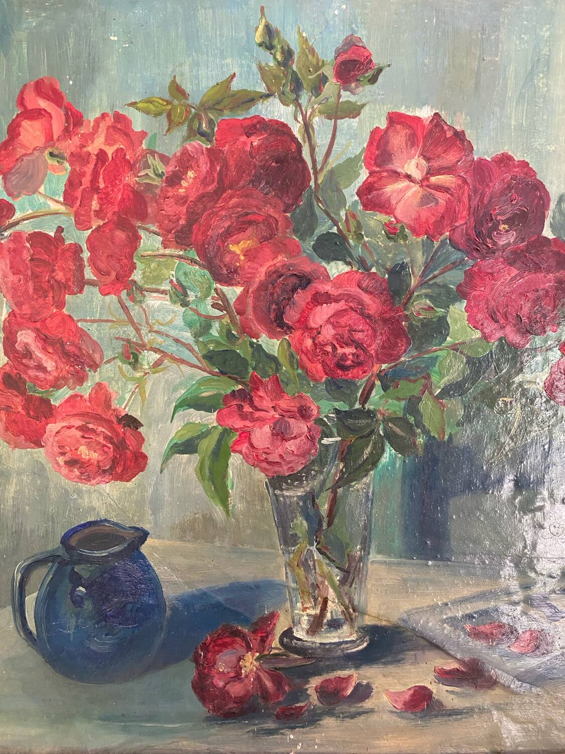 Old oil on wood dating from 1960