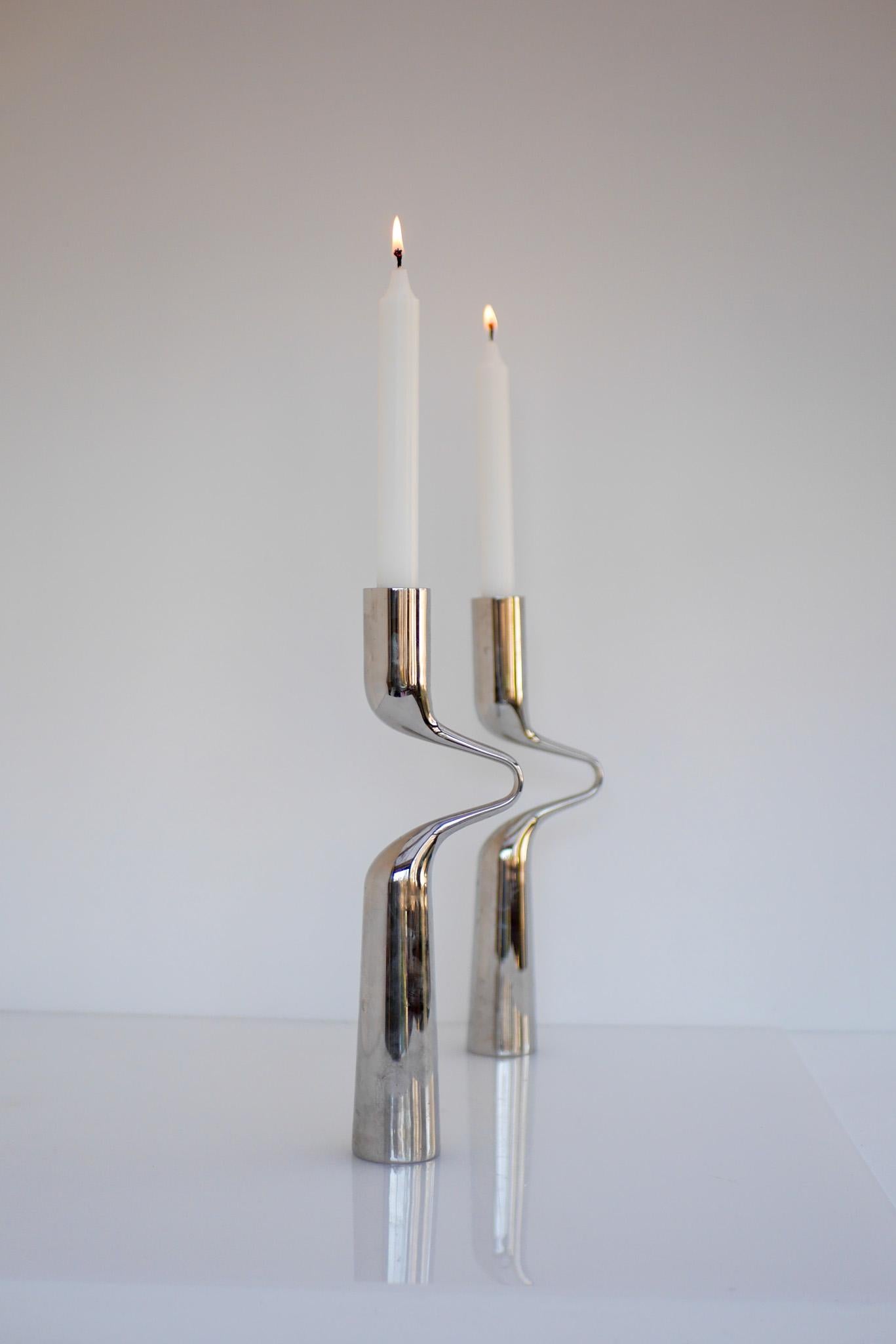 Sculptural Candleholders, 'Tango/Double' Modern Danish design by Mikaela Dörfel