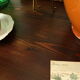 Old country side table in waxed wood