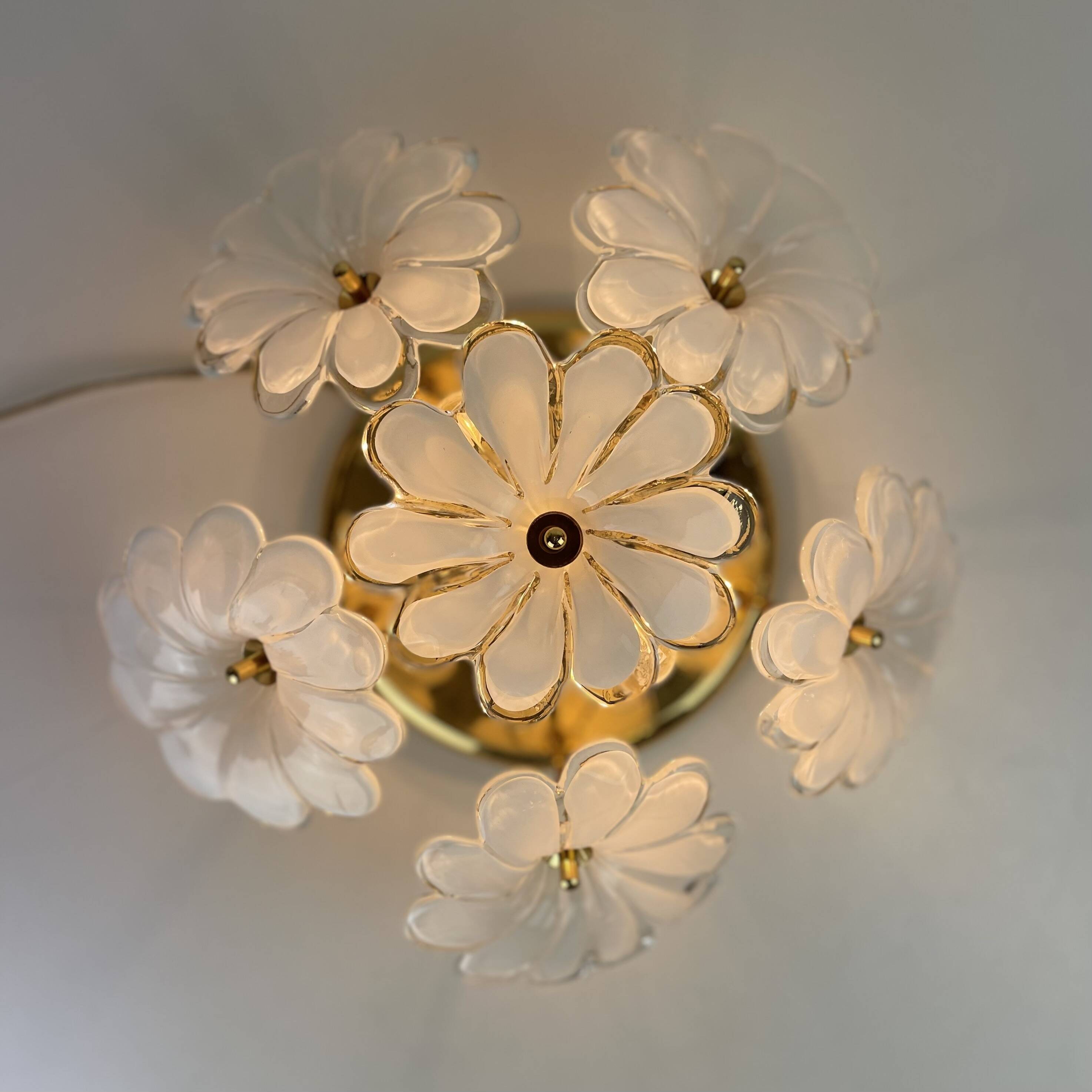 1980' Murano Flower Ceiling Light