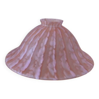 Vintage French Pink And Beige Art Glass Replacement Shade