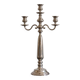 Large Three-Arm Stainless Steel Candelabrum, 1990s