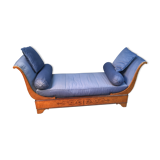 Charles X daybed in speckled maple and marquetry