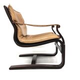 Scandinavian Nelo leather armchair, Norway, 1980