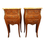 Pair of inlaid bedside tables