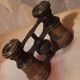 Theatre binoculars, Opera glasses, brass, vintage