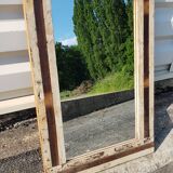 Rectangular mirror in polychrome wood