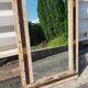 Rectangular mirror in polychrome wood