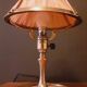 Lamp, Art Nouveau pocket, bronze noodle