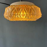 Vintage 30s flush mount glass ceiling lamp