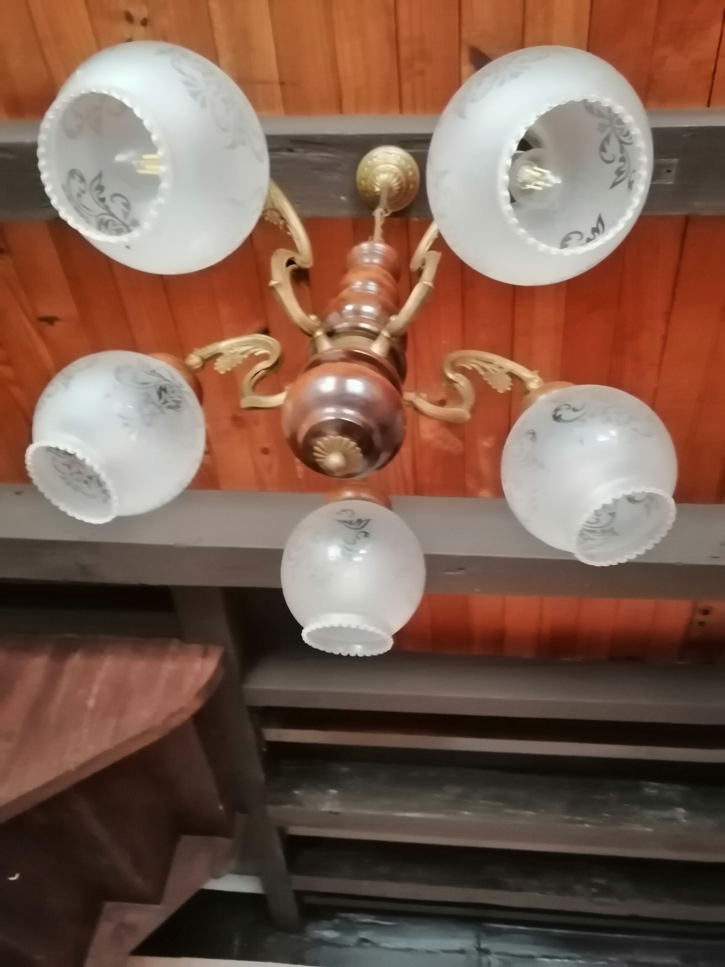 old chandelier 5 branches