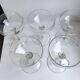 Set of 5 champagne glasses in crystal engraved 50s