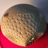 Vintage stoneware owl lamp, circa 1970