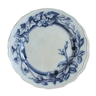 Plat rond en terre de fer anglaise "Rose & Ivy" B.W.M & Cie