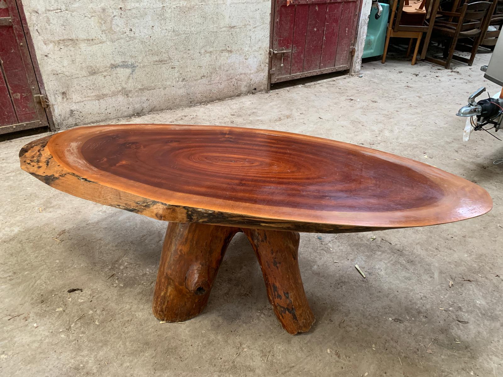 Brutalist coffee table solid wood