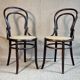 Pair chairs bistrot n°14 Fischel early twentieth