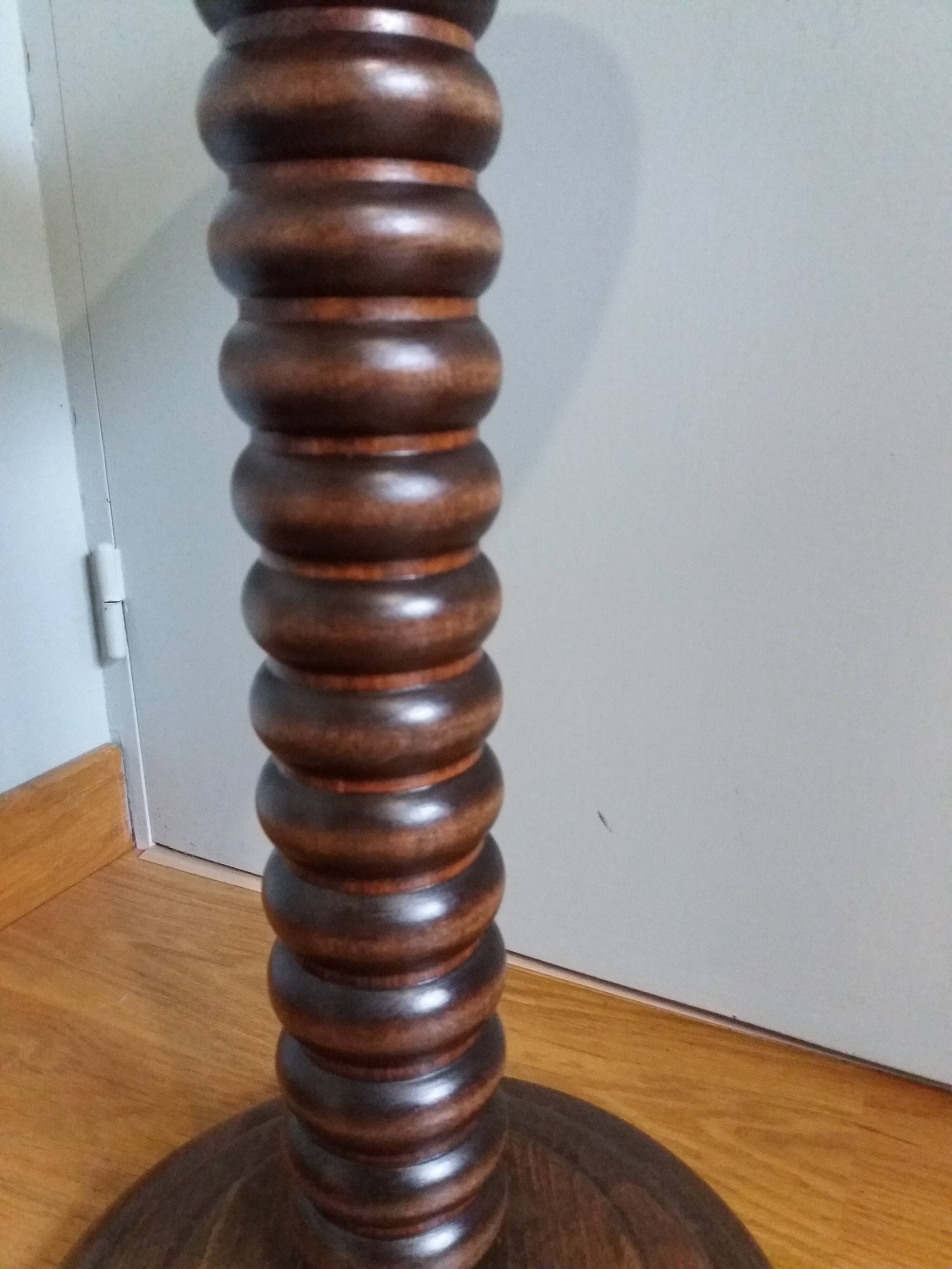 Art Deco ringed turned wood harness