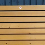 Folding garden bench, ultra compact - vintage, "Mid-century" design