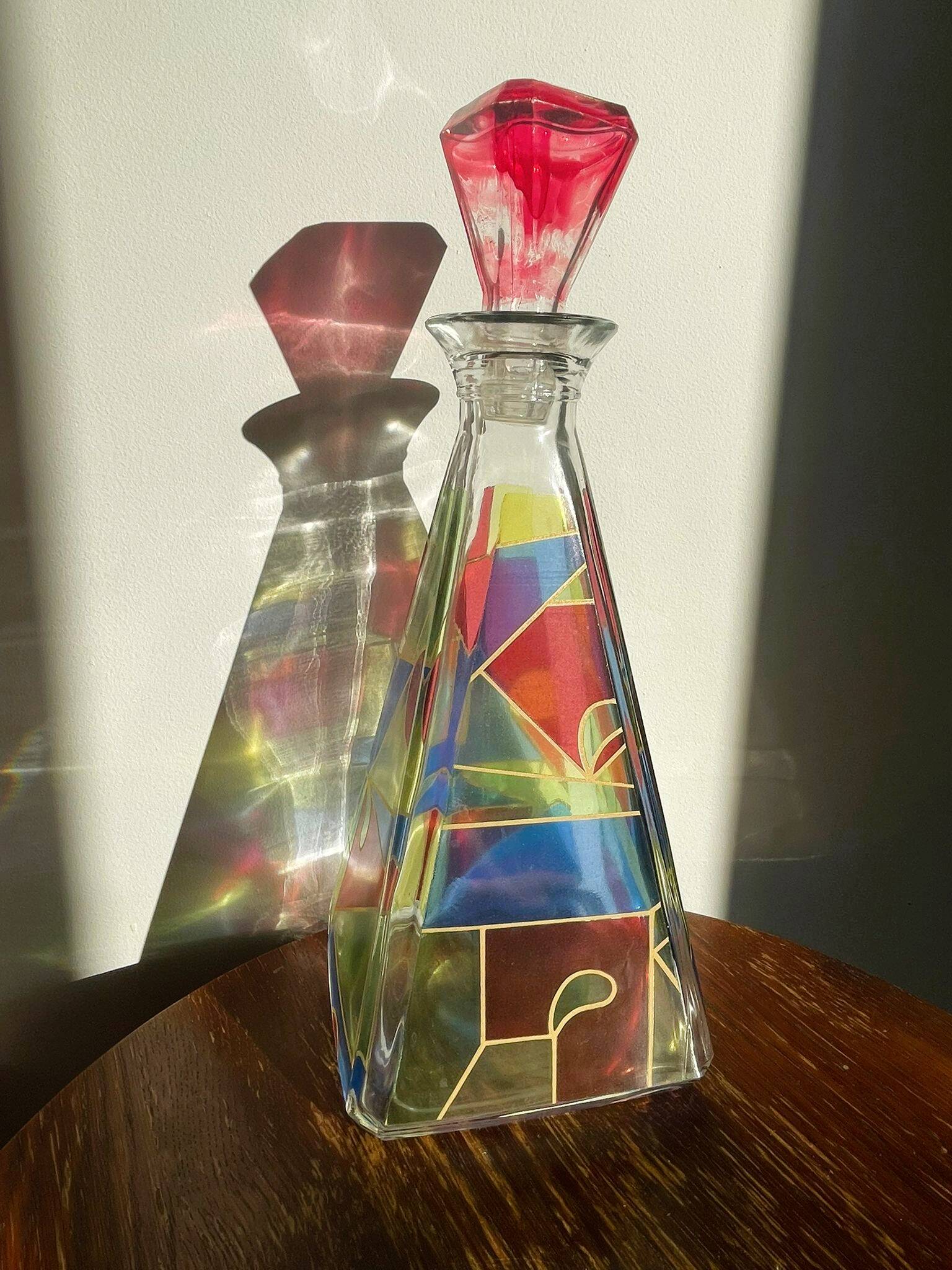 Carafe / vase multicolore italien