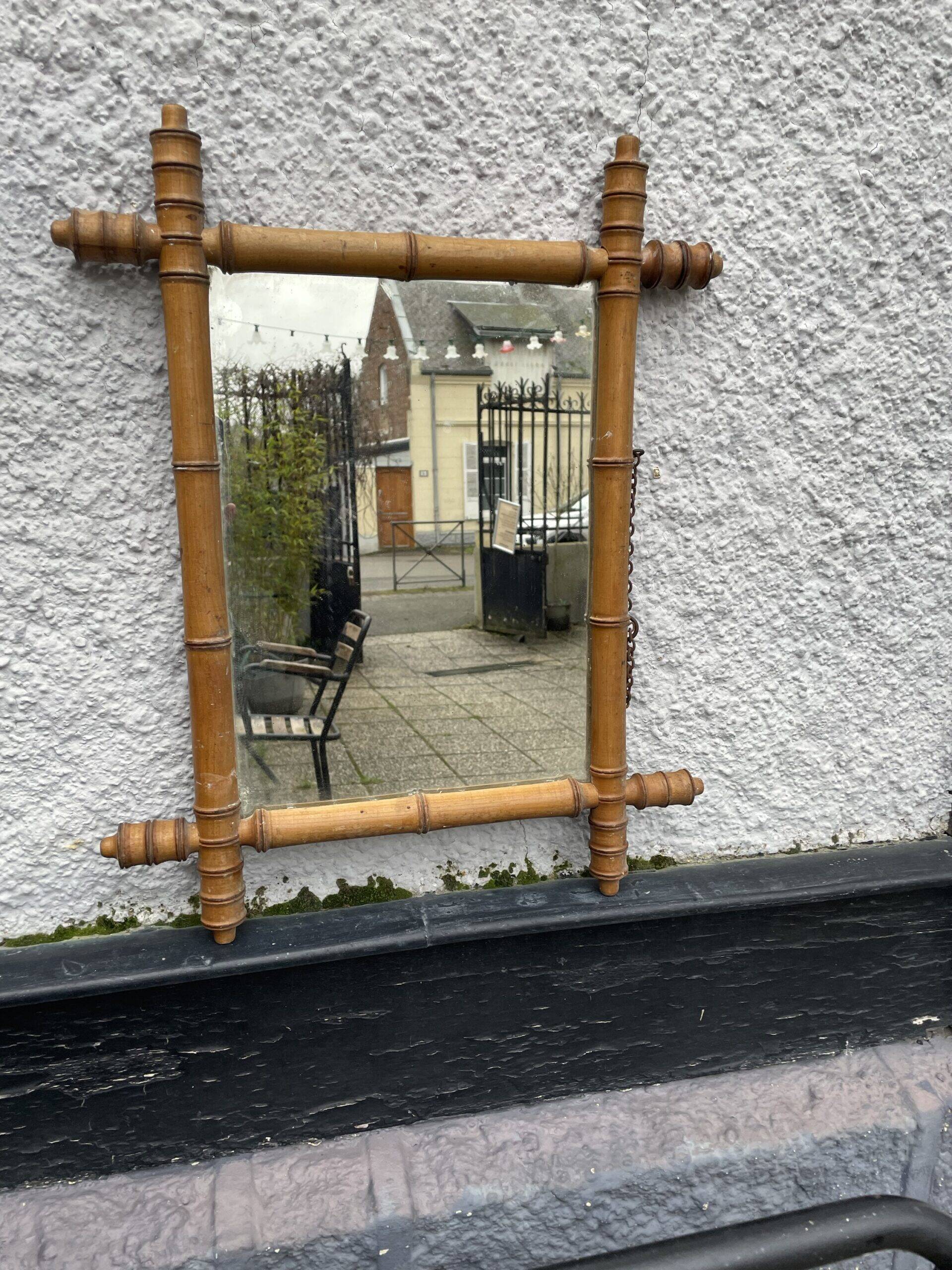 Bamboo mirror 43x53cm