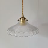 Holophane glass pendant lamp