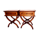 Paire de tables de chevet style empire pieds croisé