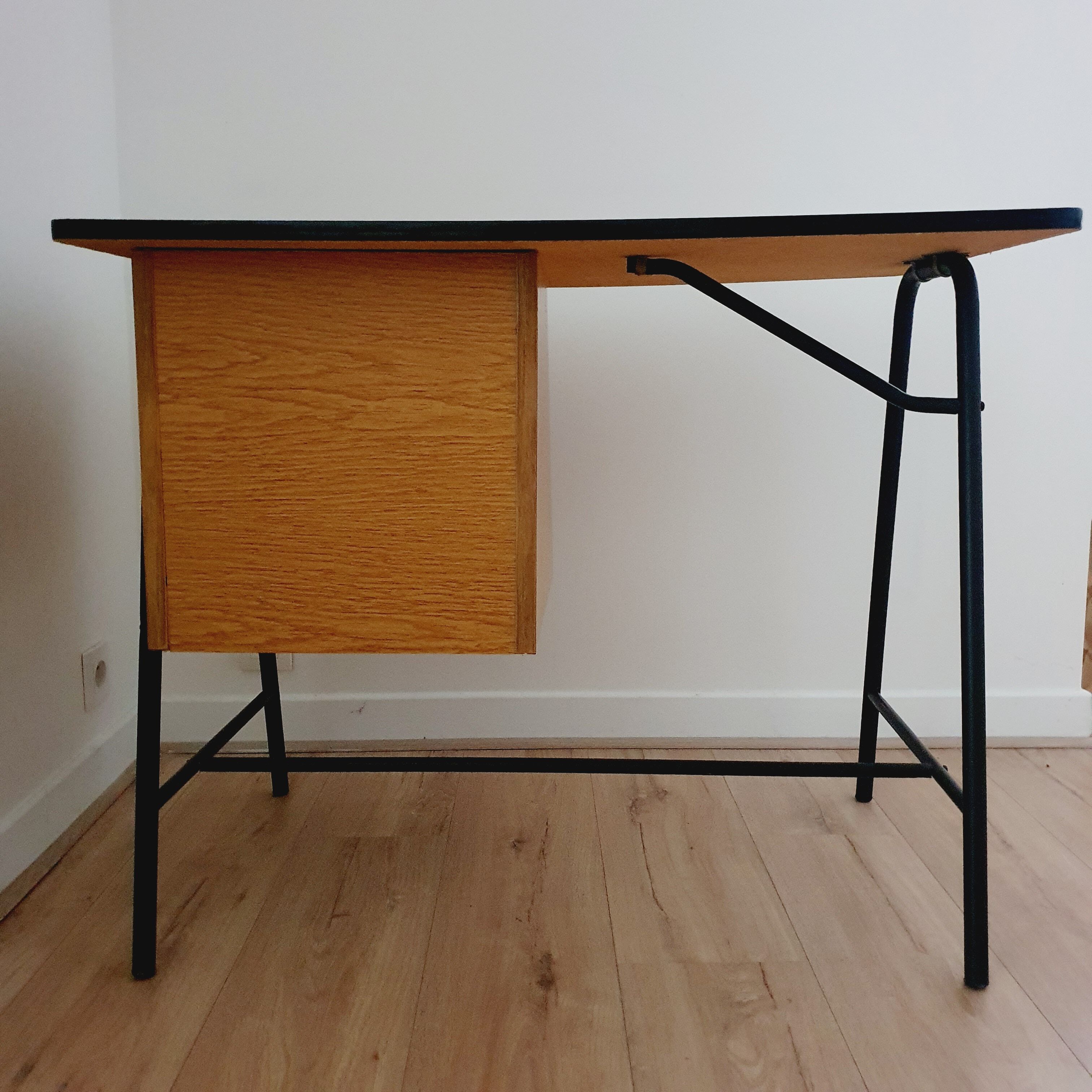 Vintage desk in red formica