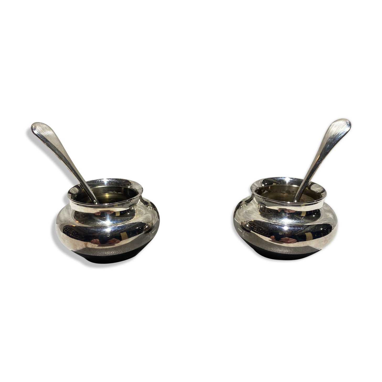 Set of three pieces pepper bowl, salt shaker pepper mill Puiforcat Paris