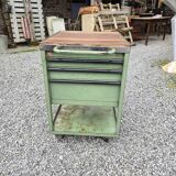 Workshop trolley with one metal drawer